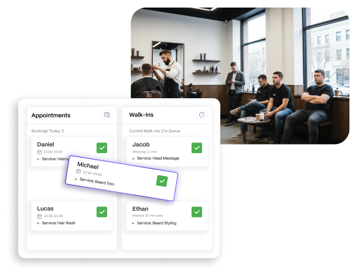 Unified Booking and Walk-In Management
