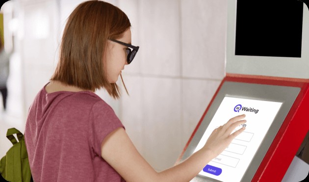 student register via self check-in kiosk