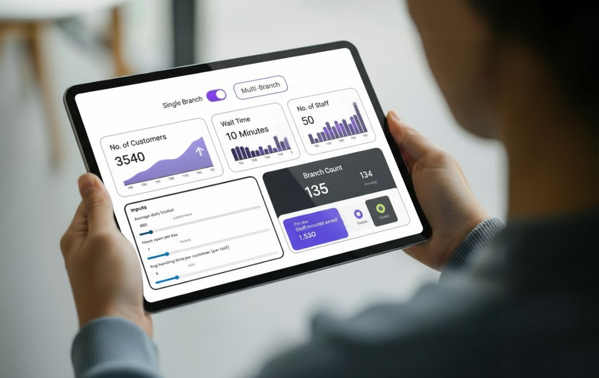 Multi-Branch Queue Solutions with ROI Calculator