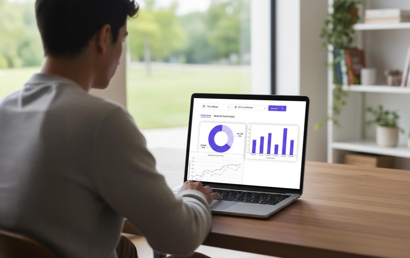 Person Analyzing Queue System ROI Analytic Reports