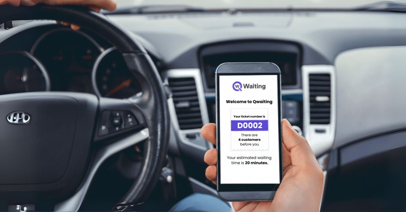 Customer Receives Real-Time Alert on Joining Queue Remotely From Car