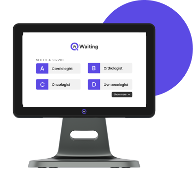 qwaiting table-top kiosk for healthcare