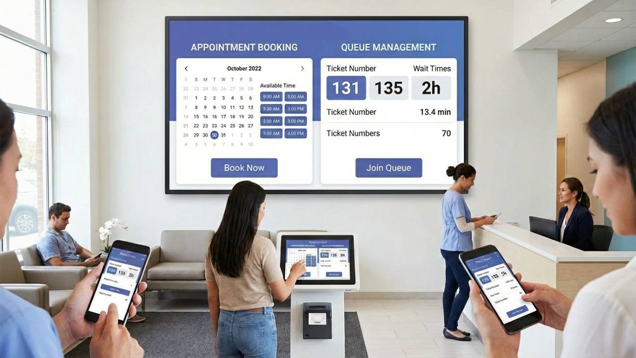 unified appointment booking and queue management platforms