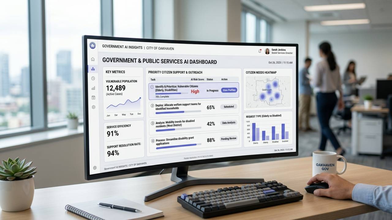 ai-powered government queue management dashboard