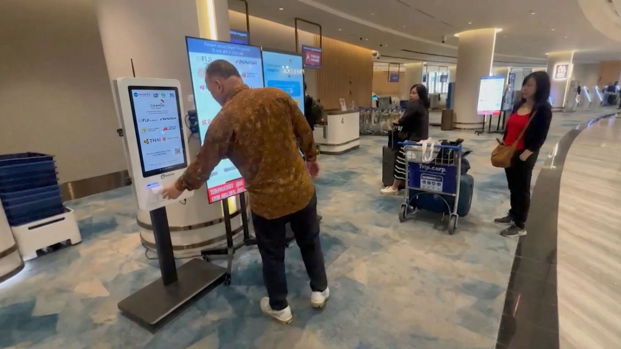 Quiosco de autoservicio en Changi Airport