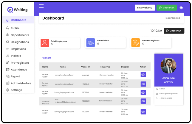Track Your Visitors with VMS